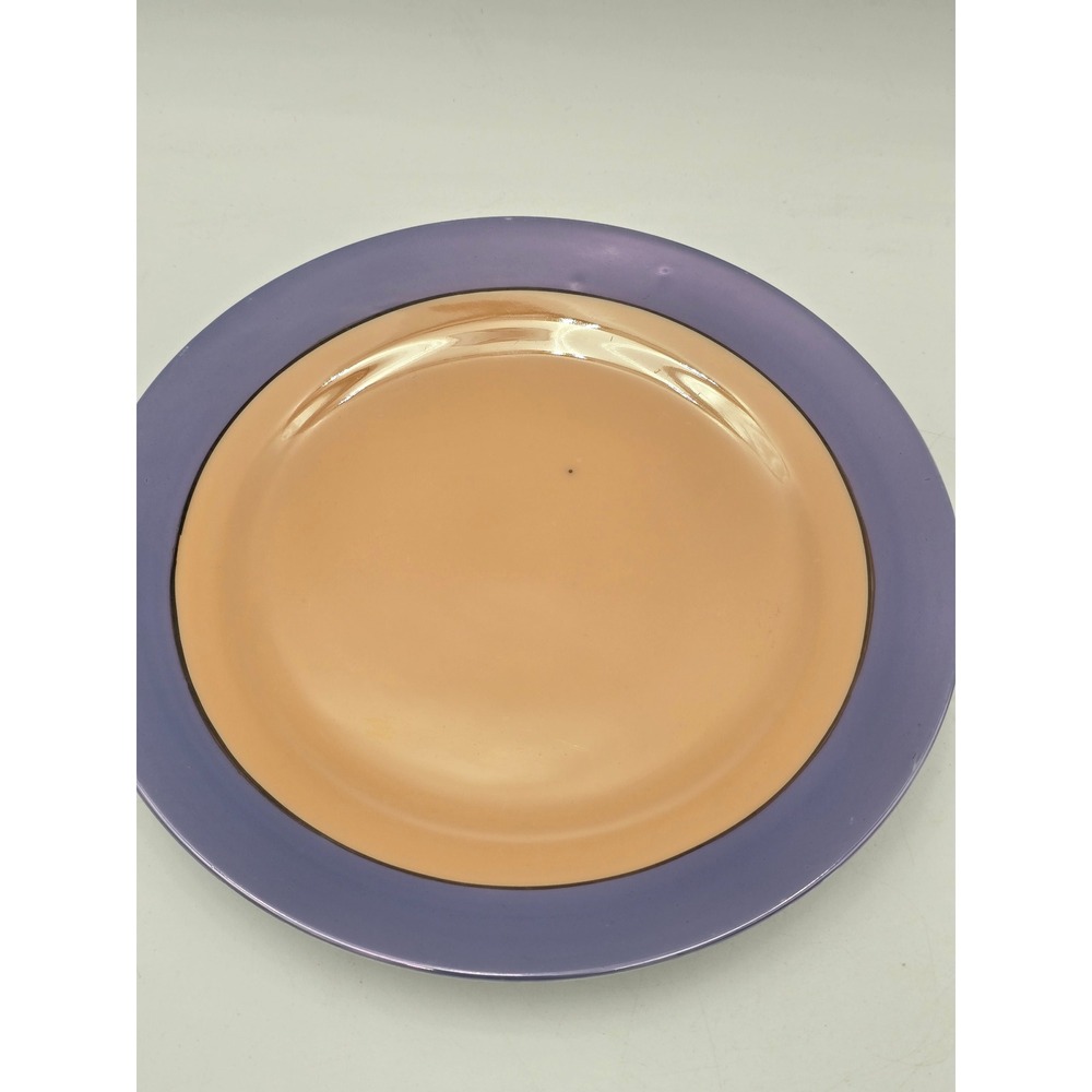 Vintage Japan Peach periwinkle Blue Lusterware Iridescent salad Plates Set of 4 - Picture 4 of 8